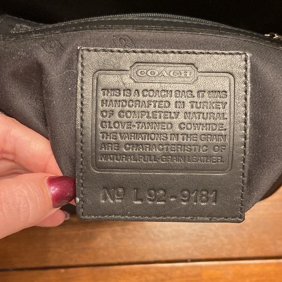 Vintage Coach Whitney Mini Hobo Bag in Black Leather #9181 made in Turkey - Picture 6 of 6